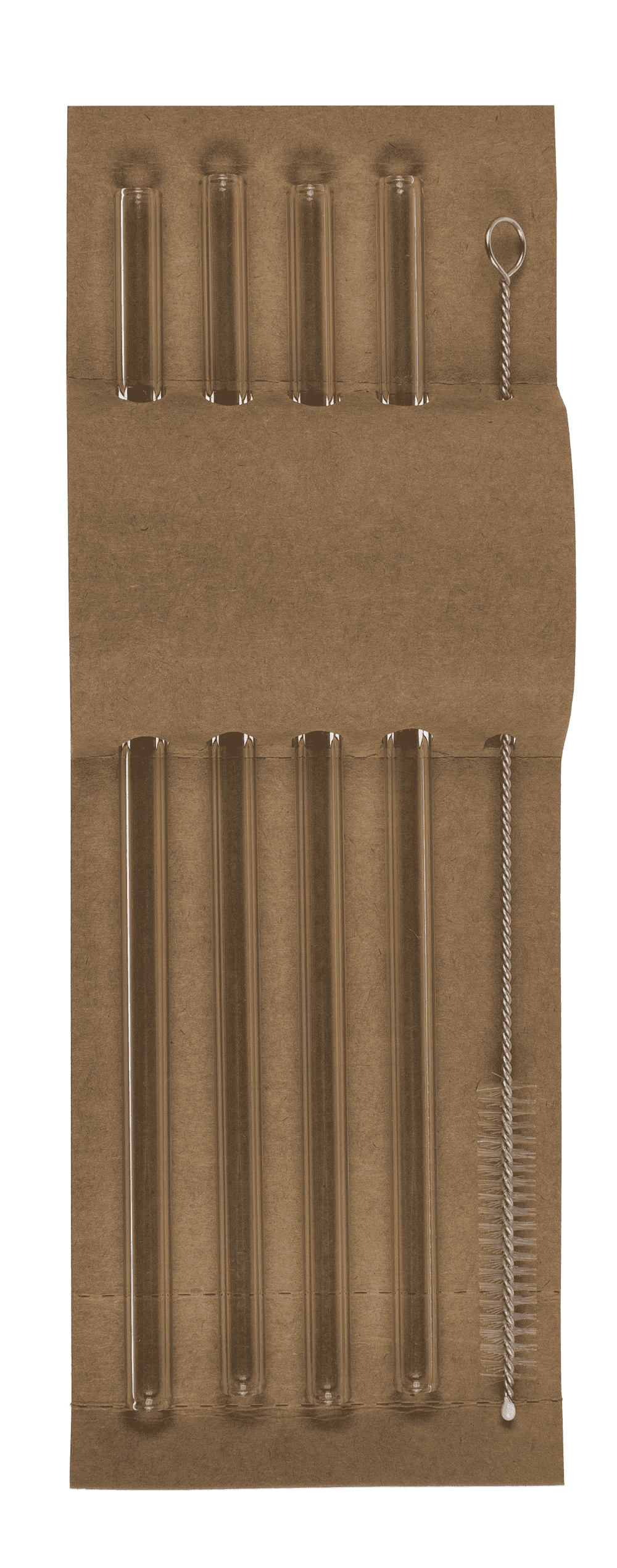 Glass drinking straw with cleaning brush,