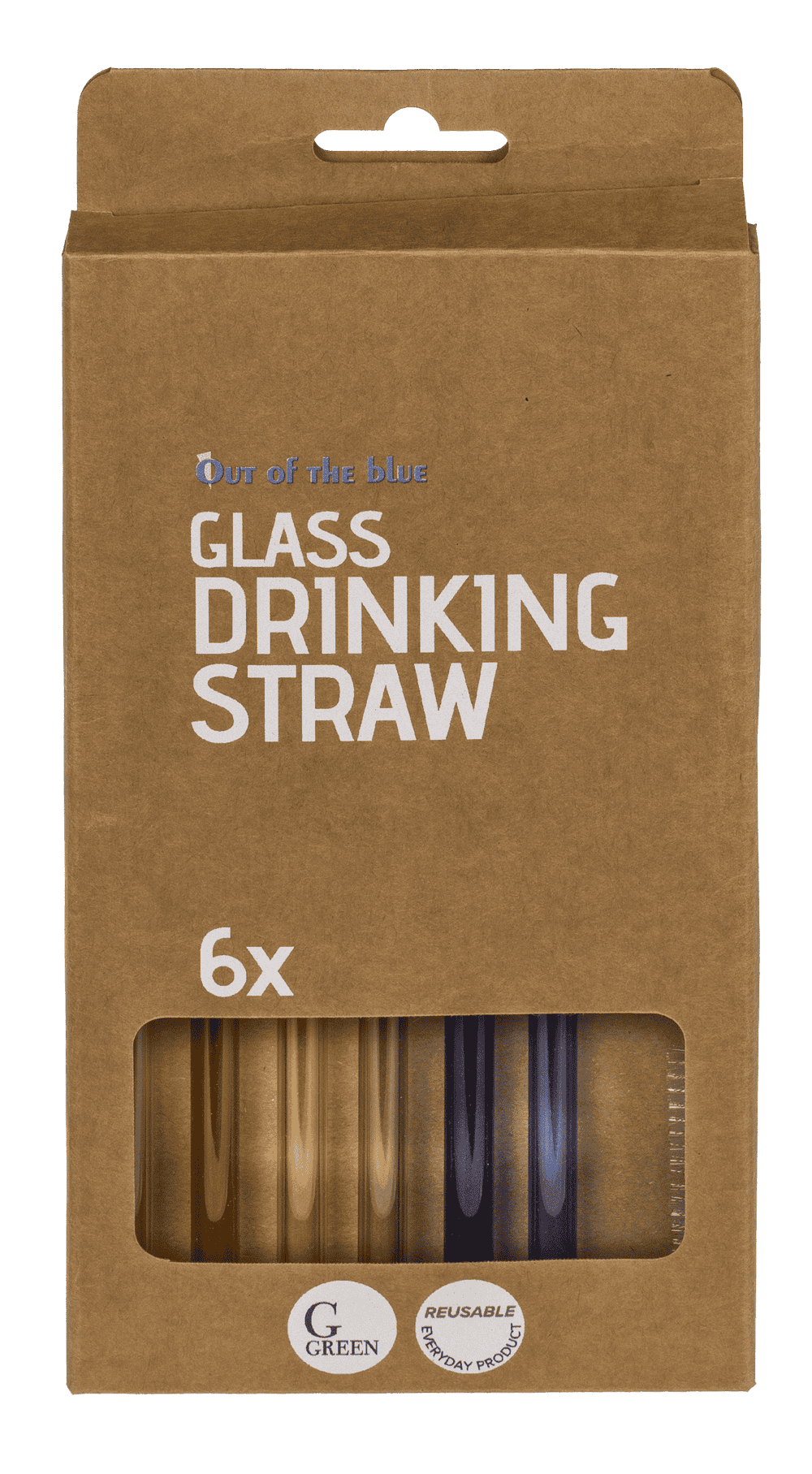 Glass drinking straw with cleaning brush,