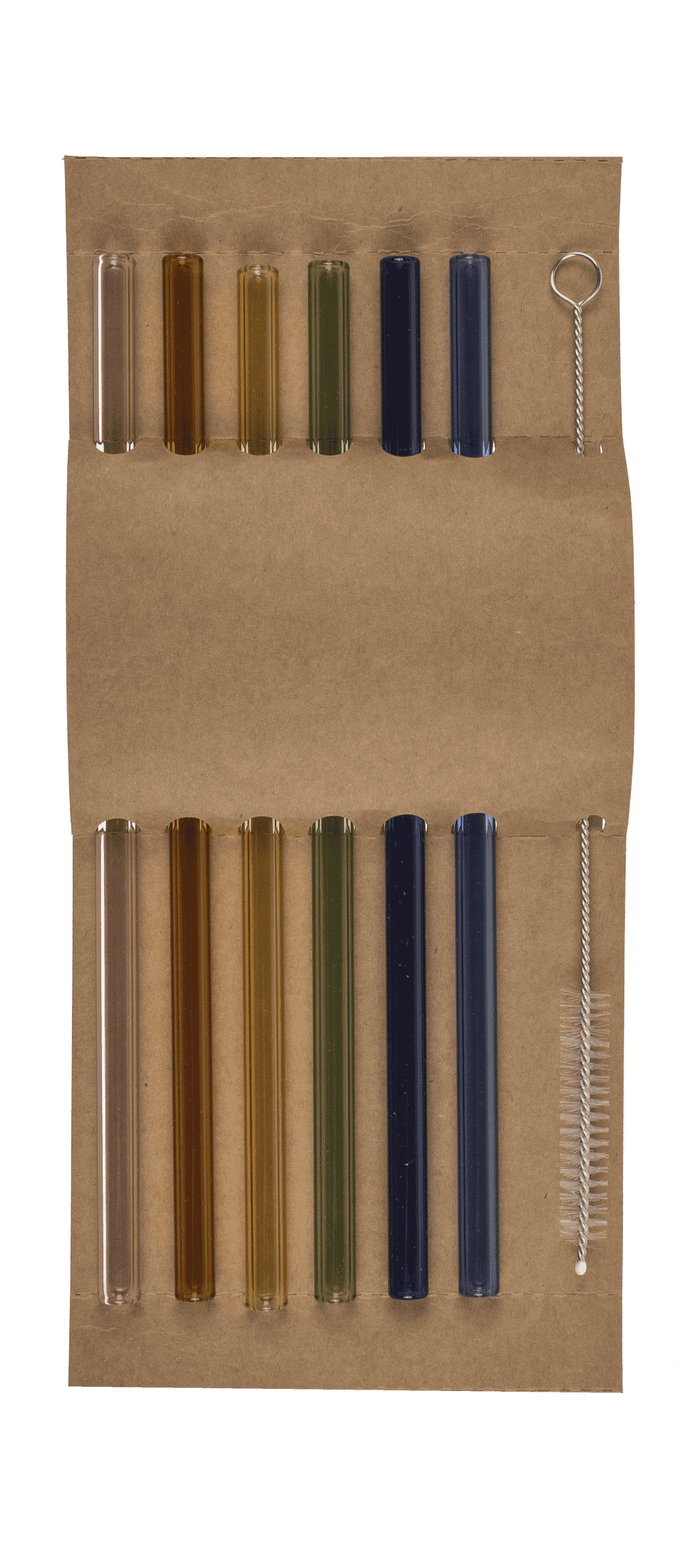 Glass drinking straw with cleaning brush,