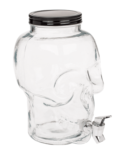 Glass Skull Drink Dispenser, 4 L,