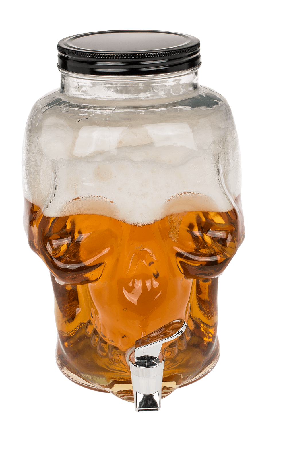 Glass Skull Drink Dispenser, 4 L,