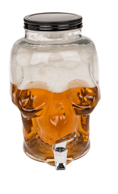 Glass Skull Drink Dispenser, 4 L,