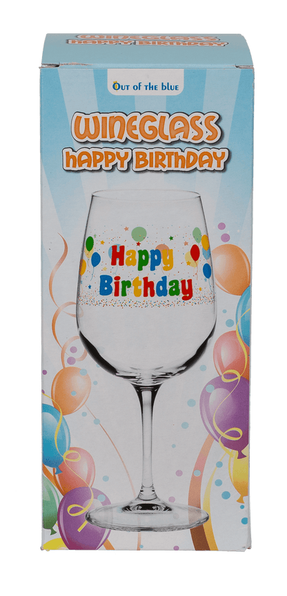 Wine glas, Happy Birthday,