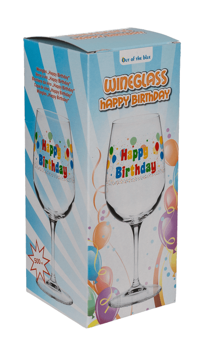 Wine glas, Happy Birthday,