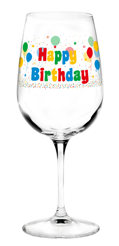 Wine glas, Happy Birthday,