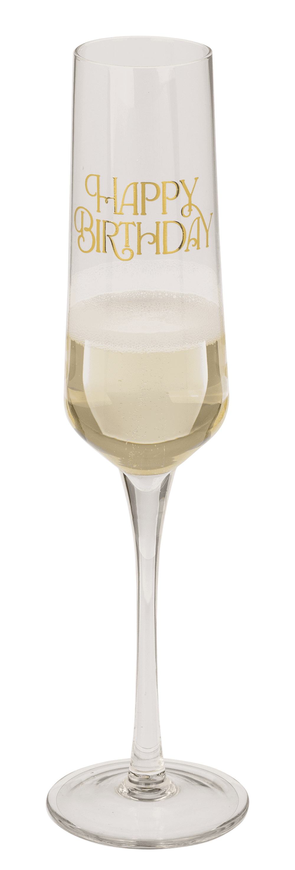 Champagne glass set, Happy Birthday, 7 x 26 cm,