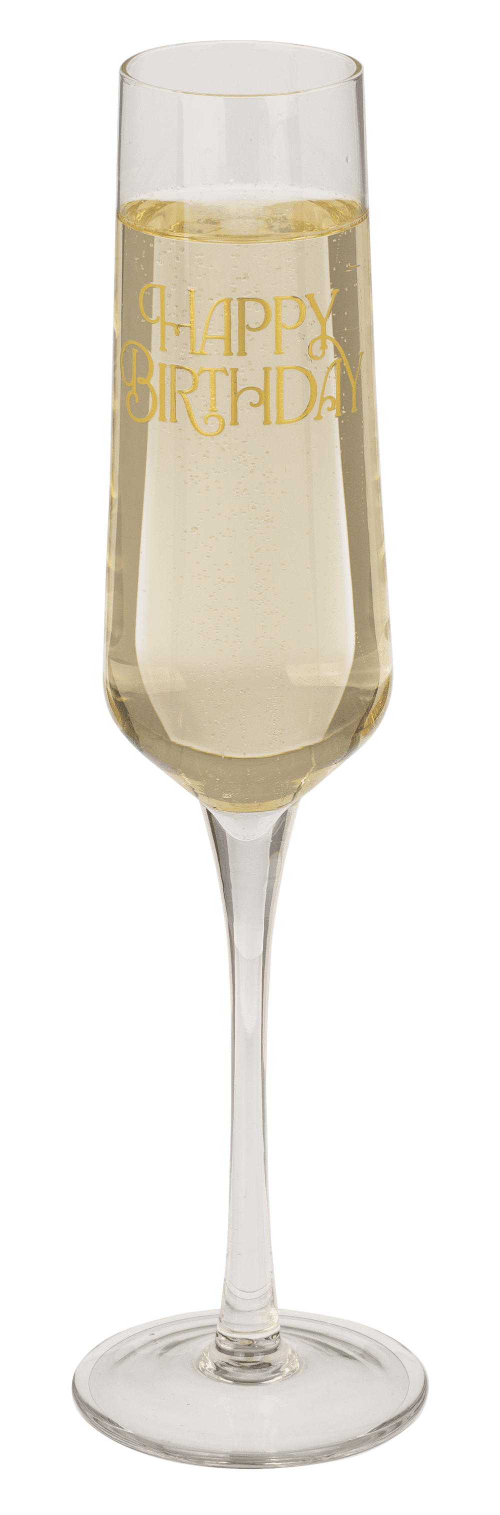 Champagne glass set, Happy Birthday, 7 x 26 cm,
