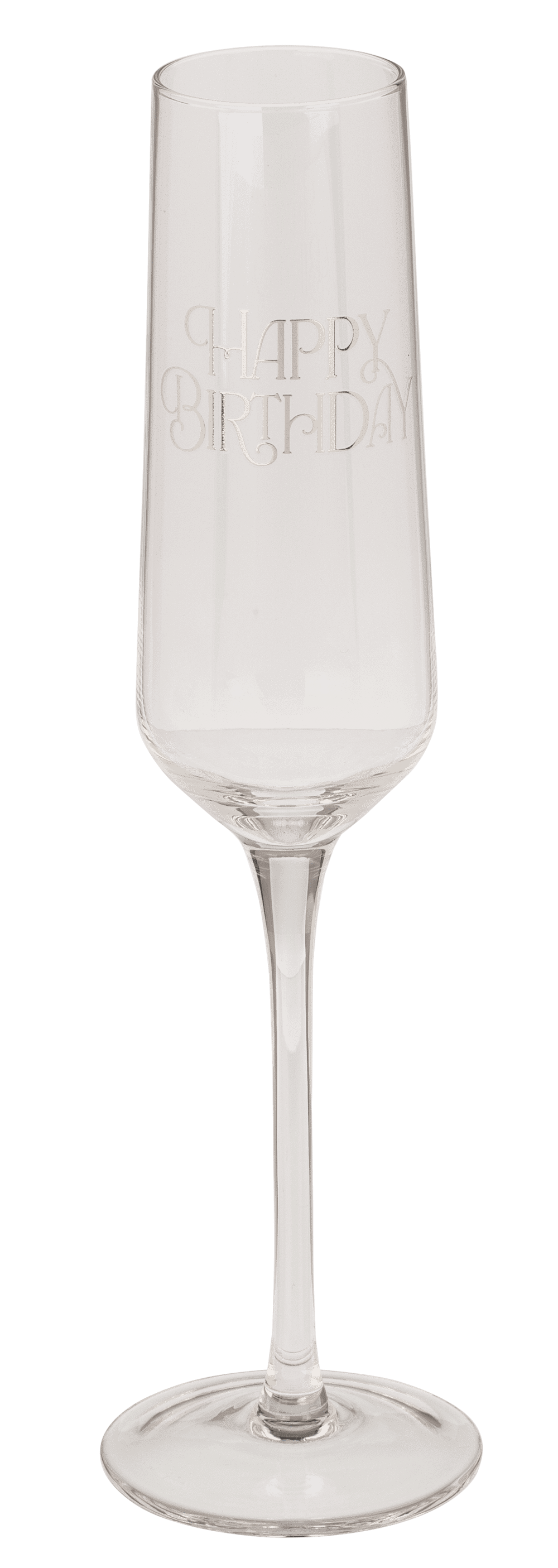 Champagne glass set, Happy Birthday, 7 x 26 cm,