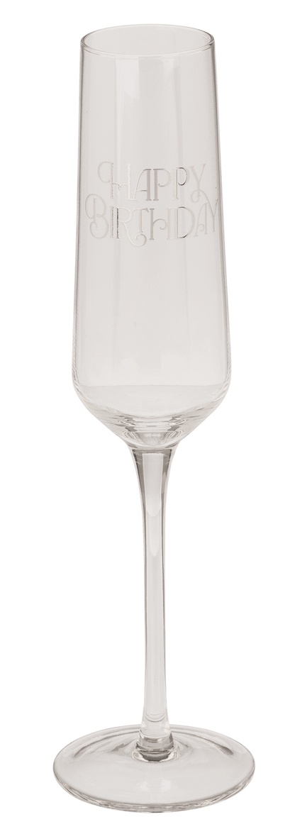 Champagne glass set, Happy Birthday, 7 x 26 cm,