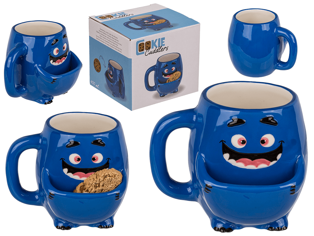 Dolomite Mug, Cookie Cudler, blue Monster,