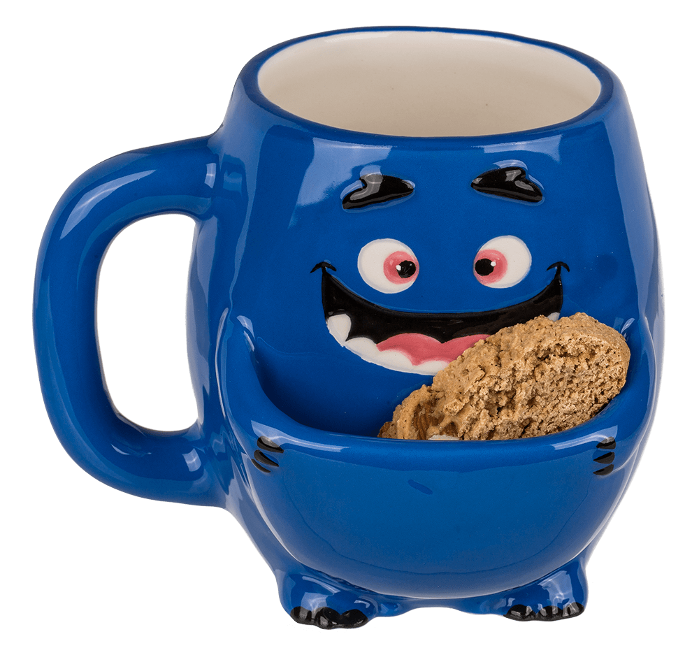 Dolomite Mug, Cookie Cudler, blue Monster,