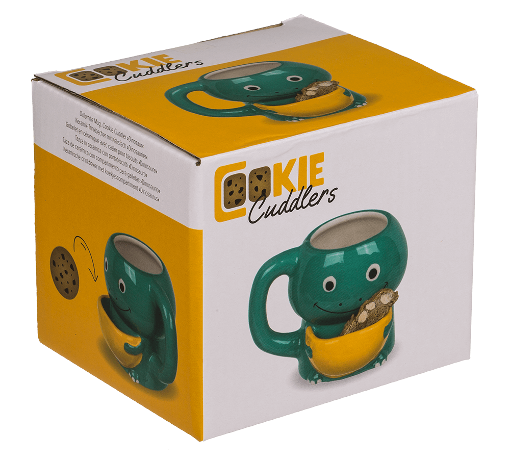 Dolomite Mug, Cookie Cuddler, Dinosaur,