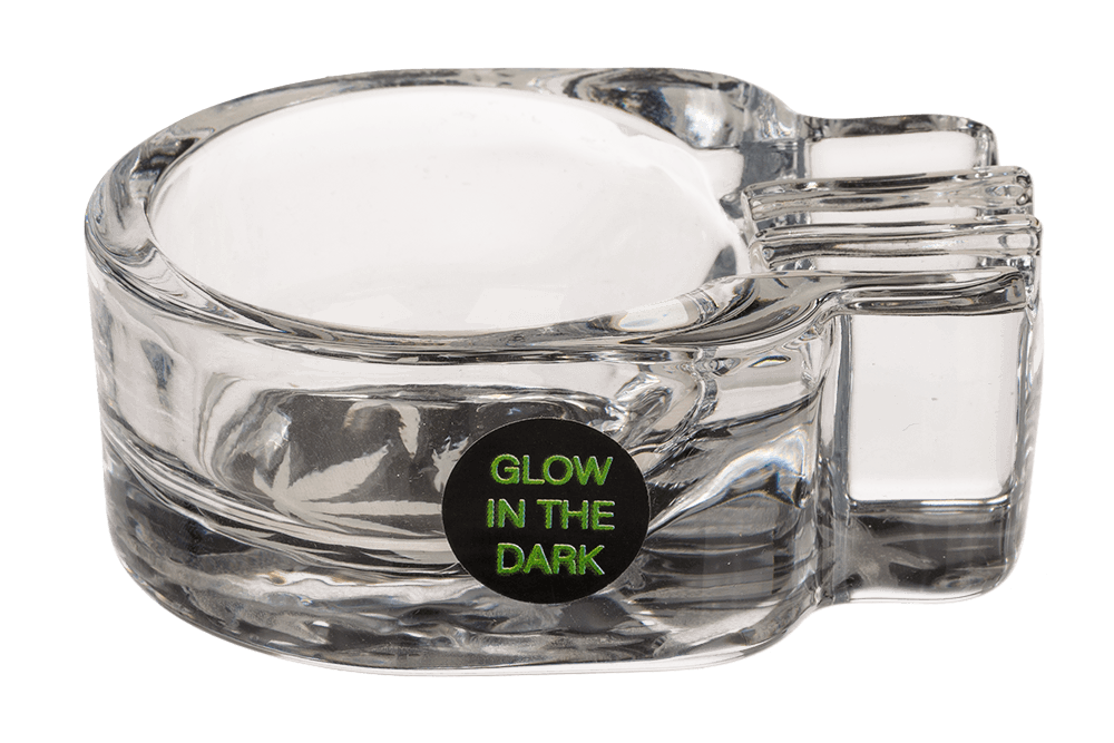 Glass ashtray, Cannabis Skull,