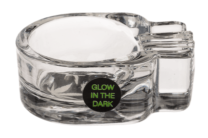 Glass ashtray, Cannabis Skull,