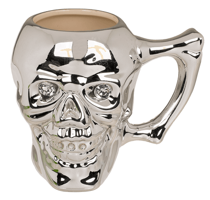 Mug, Skull with crystal stones,
