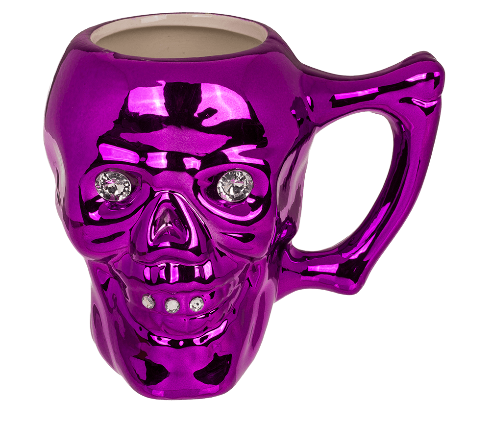 Mug, Skull with crystal stones,
