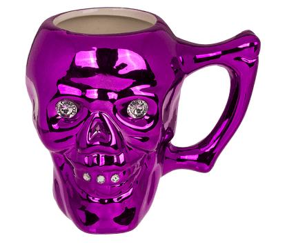 Mug, Skull with crystal stones,