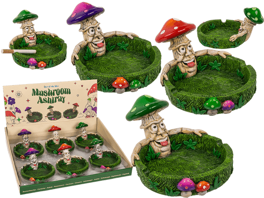 Ashtray, Mushrooms, approx. 14 x 11 x 8,4 cm,