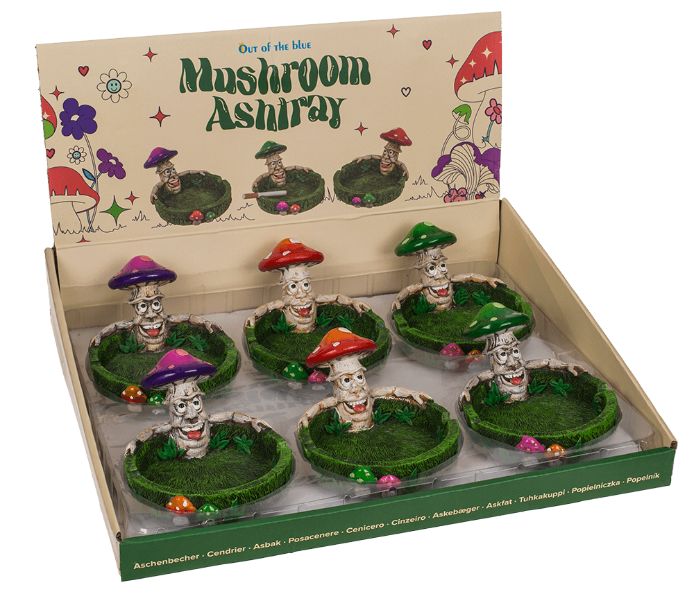 Ashtray, Mushrooms, approx. 14 x 11 x 8,4 cm,