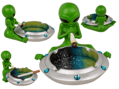 Ashtray, Alien with joint, approx. 16,4 x 15 cm,