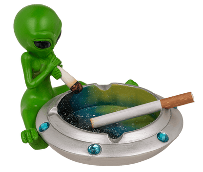 Ashtray, Alien with joint, approx. 16,4 x 15 cm,