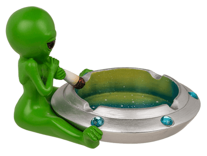 Ashtray, Alien with joint, approx. 16,4 x 15 cm,