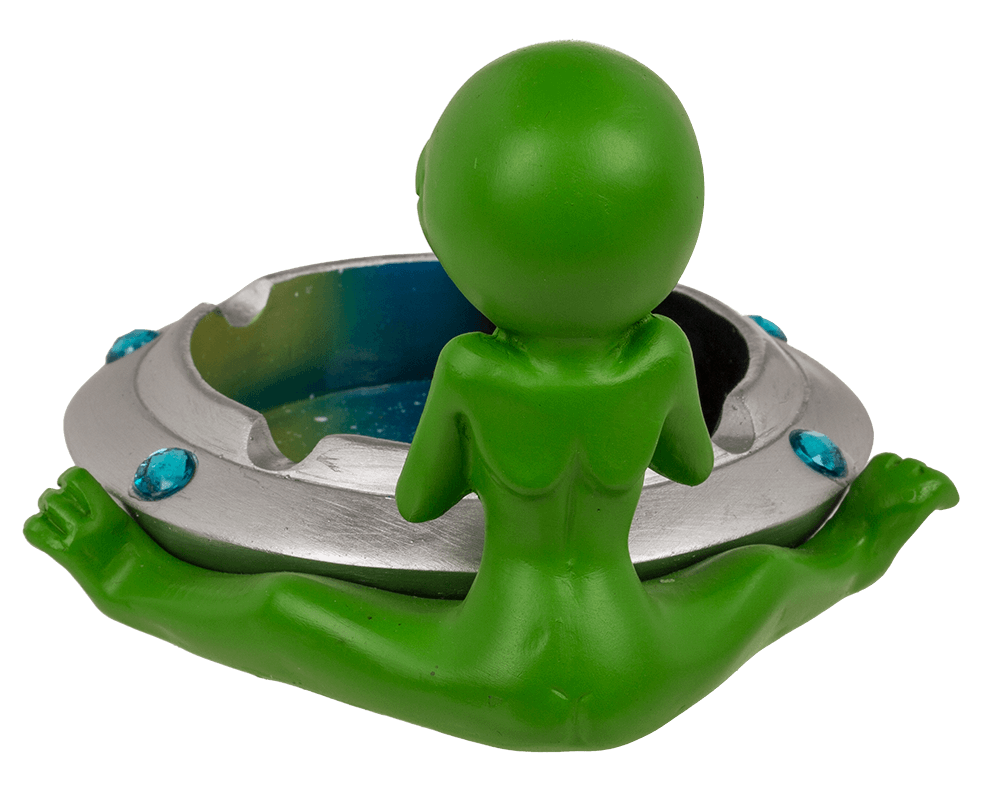 Ashtray, Alien with joint, approx. 16,4 x 15 cm,