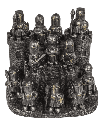 Knight with castle display, knight 4 ass.,