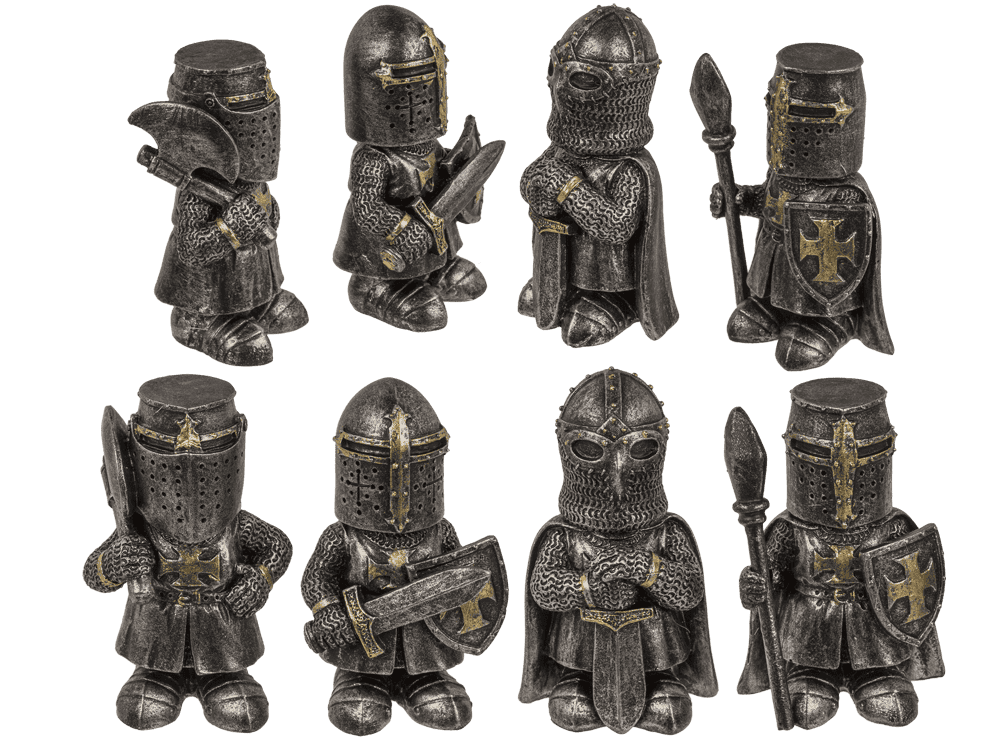 Knights, 4 assorted, 6 x 3,5 x 2,8 cm,
