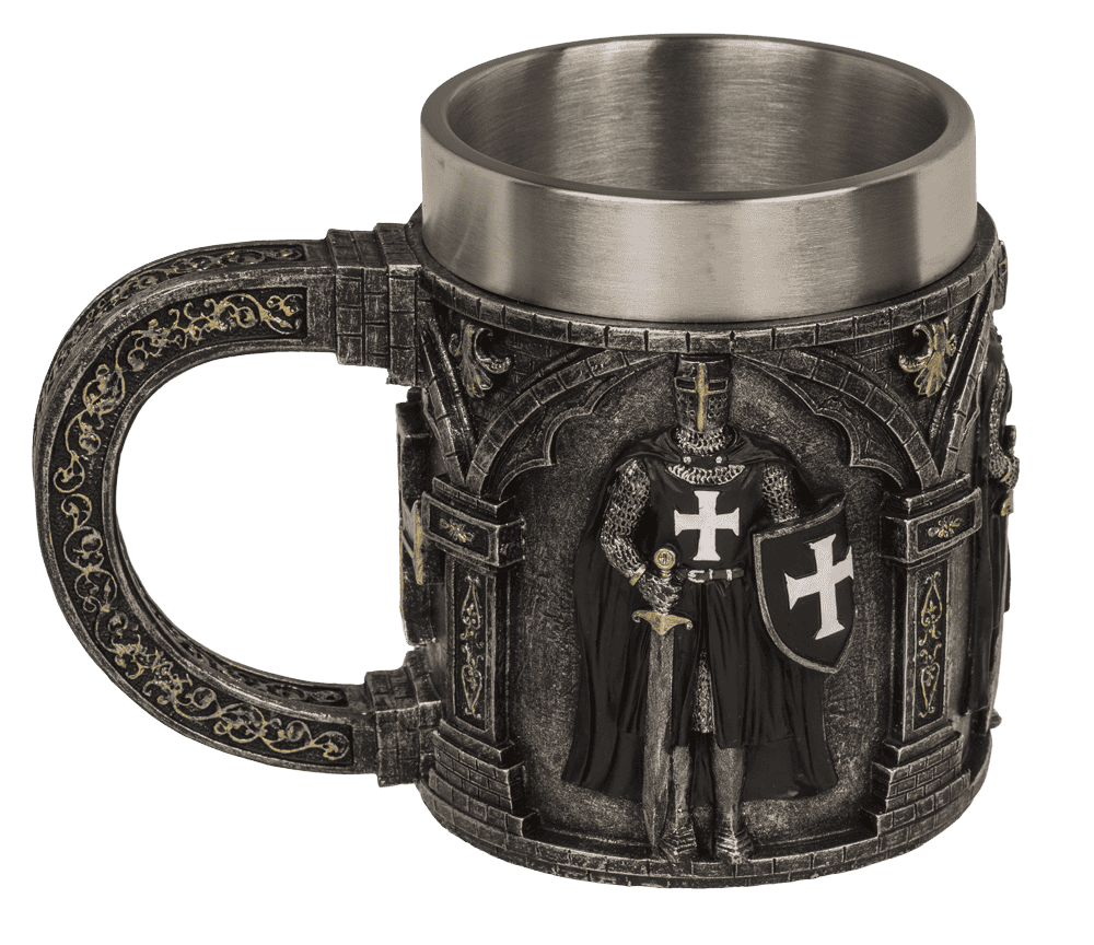 Beer mug, Knight, with stainless steel insert,