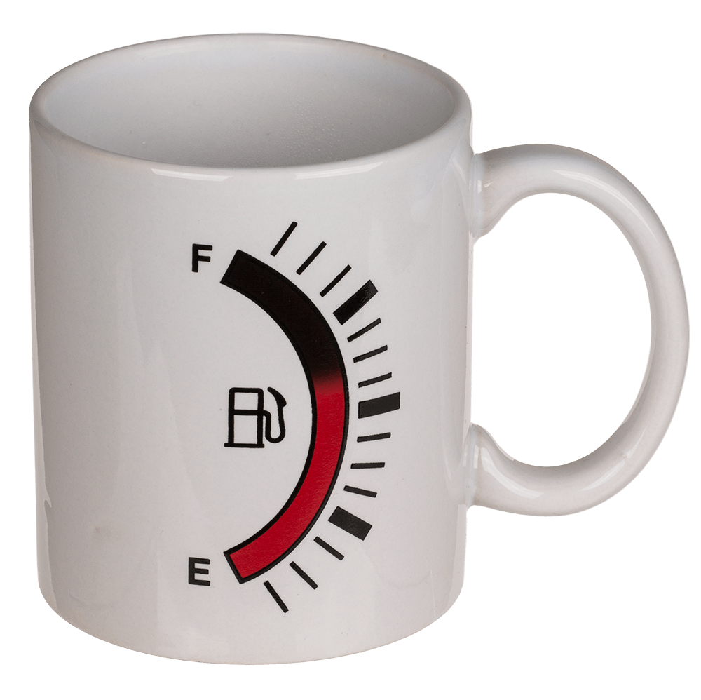 Stoneware mug, Fuel Tank Gauge,