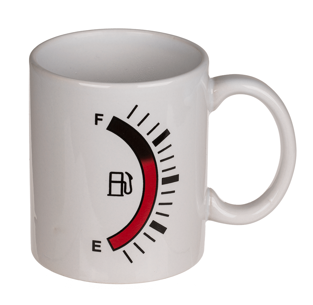 Stoneware mug, Fuel Tank Gauge,