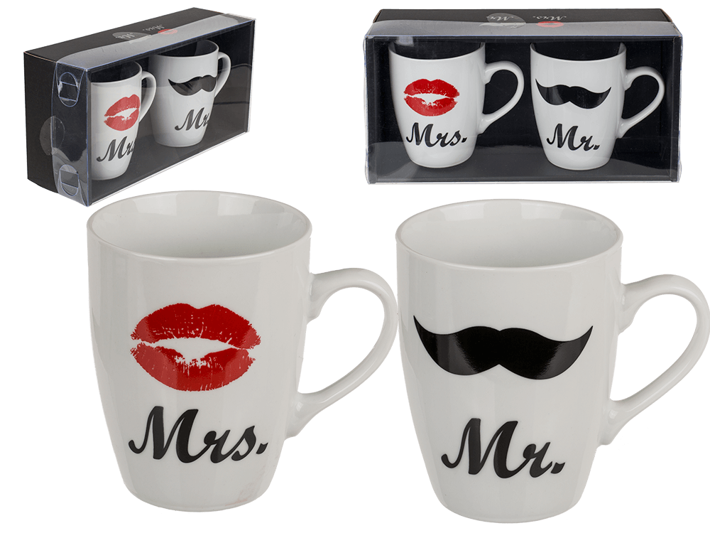 New Bone China mug, Mr. & Mrs.,