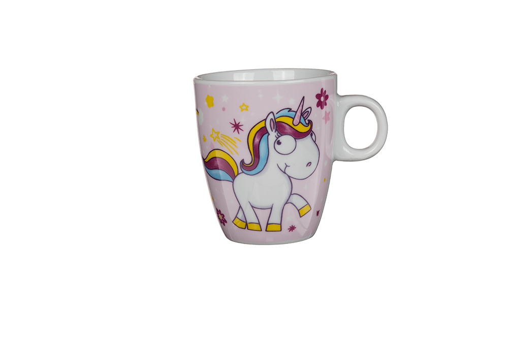 Porcelain mug, Comic Unicorn,