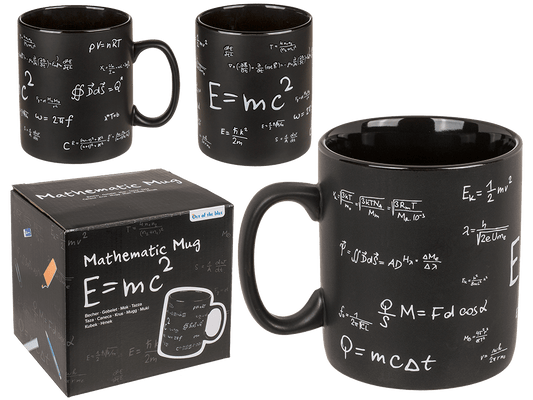 Black stoneware mug, Mathematic,