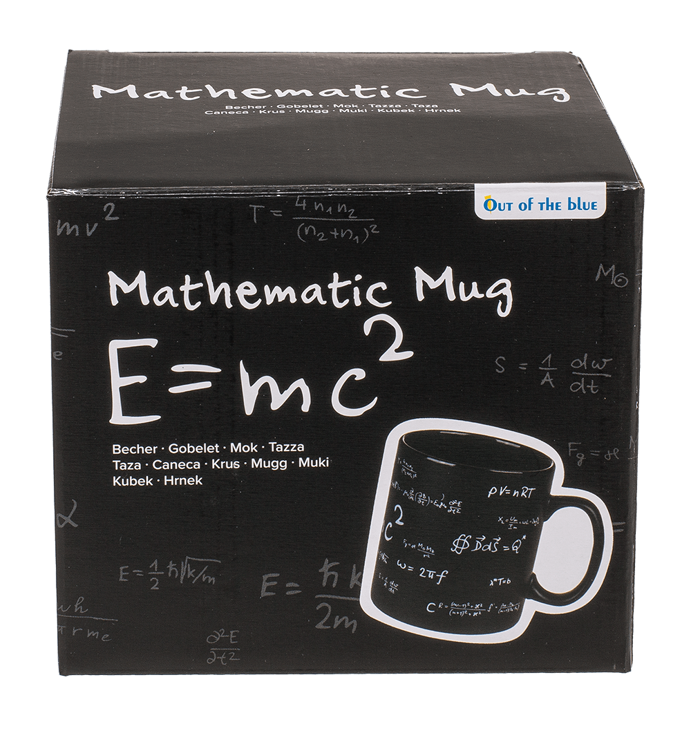 Black stoneware mug, Mathematic,