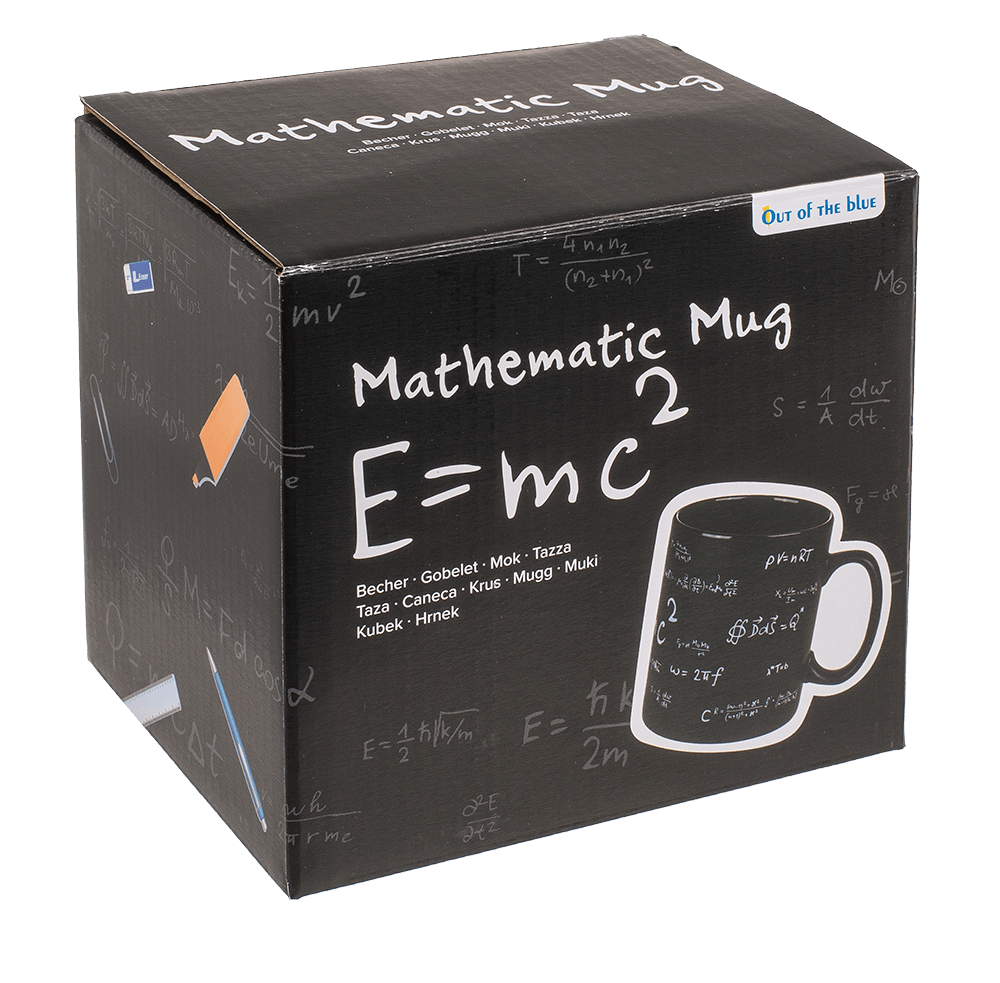 Black stoneware mug, Mathematic,