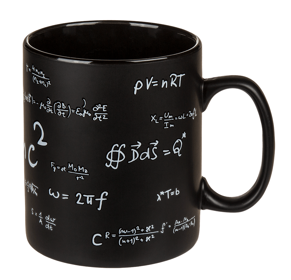 Black stoneware mug, Mathematic,