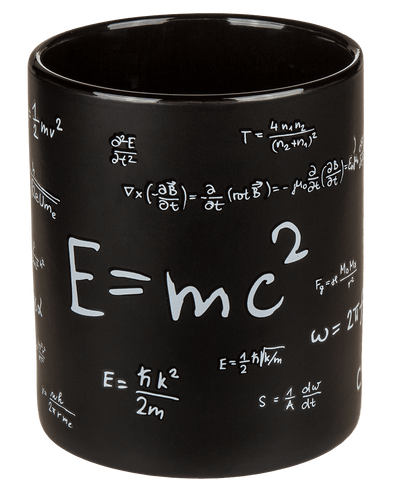 Black stoneware mug, Mathematic,