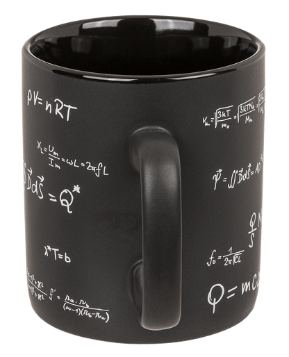 Black stoneware mug, Mathematic,