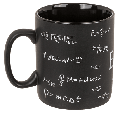 Black stoneware mug, Mathematic,