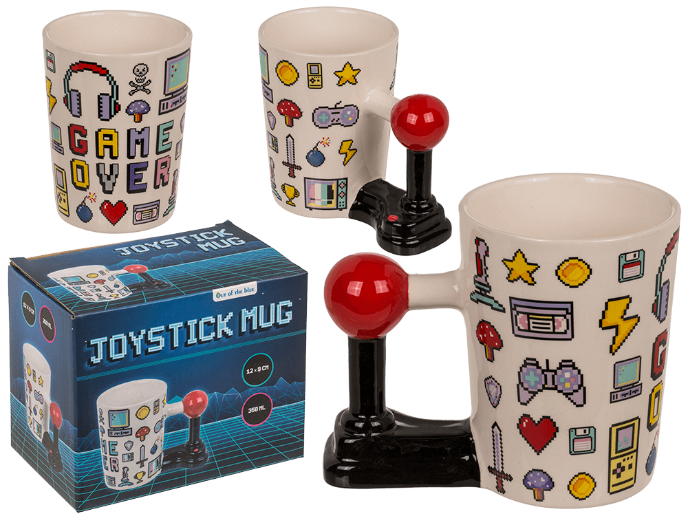 Mug with joystick handle, Game Over,