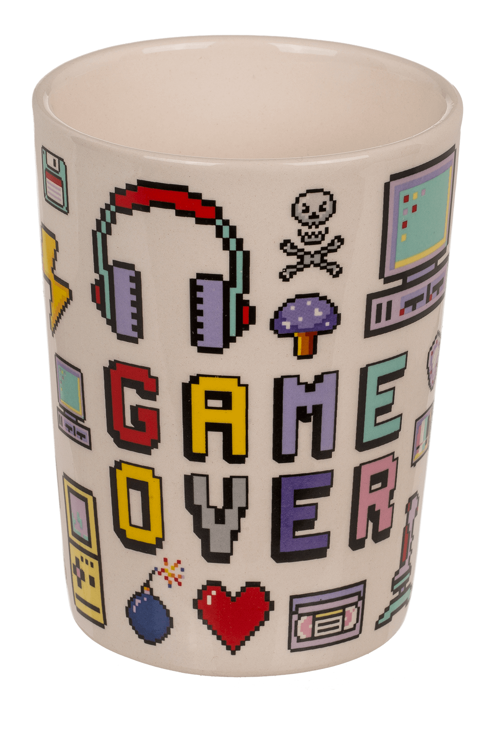 Mug with joystick handle, Game Over,