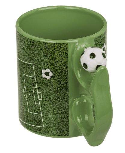 Mug, football, with spinner handle,