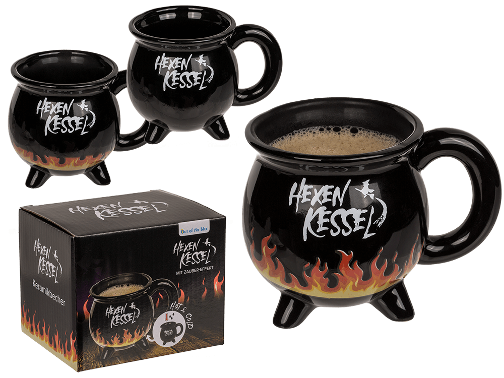 Mug, Witch Kettle, ca. 9 x 9 cm, stoneware,