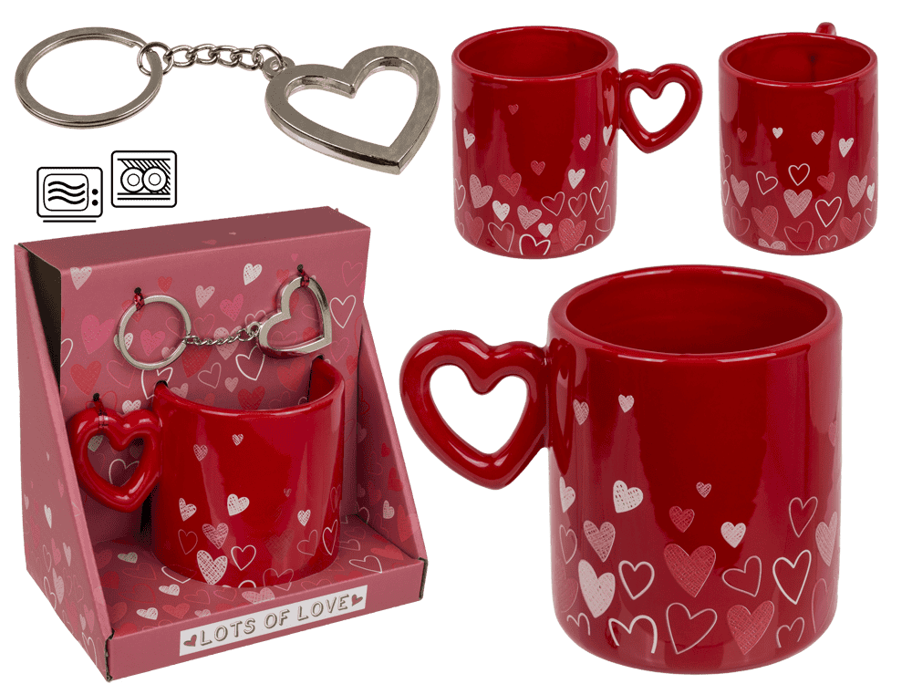 Gift set "Love", mug and metal key chain,