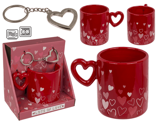 Gift set "Love", mug and metal key chain,