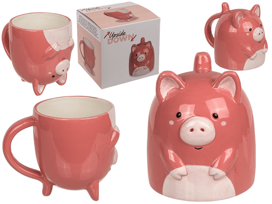 Upside Down Mug, Cow, ca. 12 x 14 cm, dolomite,