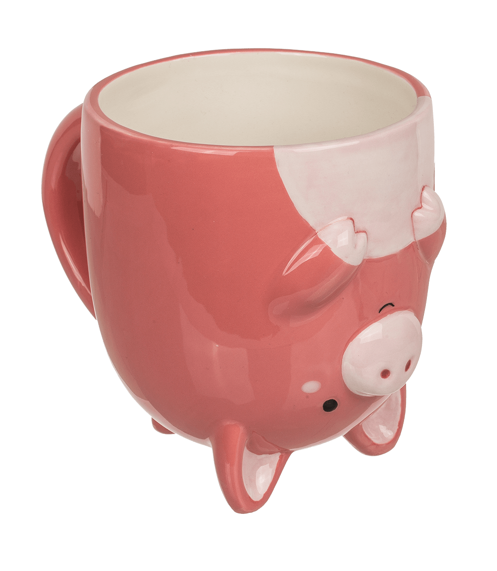 Upside Down Mug, Cow, ca. 12 x 14 cm, dolomite,