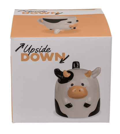 Upside Down Mug, Cow, ca. 12 x 14 cm, dolomite